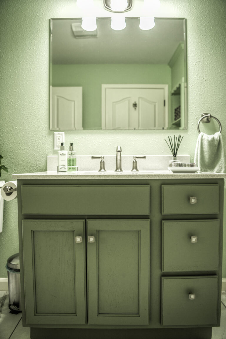 Finished condo bathroom remodel by Hopper's Handyman, Texas Hill Country